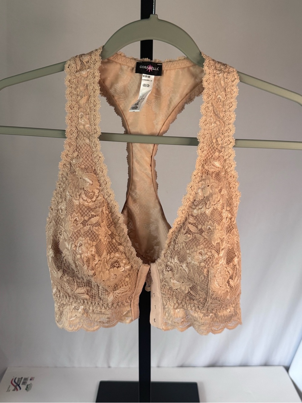Cosabella Lace Front-Close Bralette Size Large